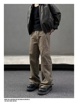 american high street retro men and women trendy straight work pants couple spring and autumn hip hop loose casual pants y2k unique default style 808