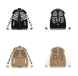 mens streetwear jacket bone skeleton baseball bomber retro coat hip hop harajuku loose oversized unisex nan fashion photo sty - variant style 491d71 for streetwear fashion