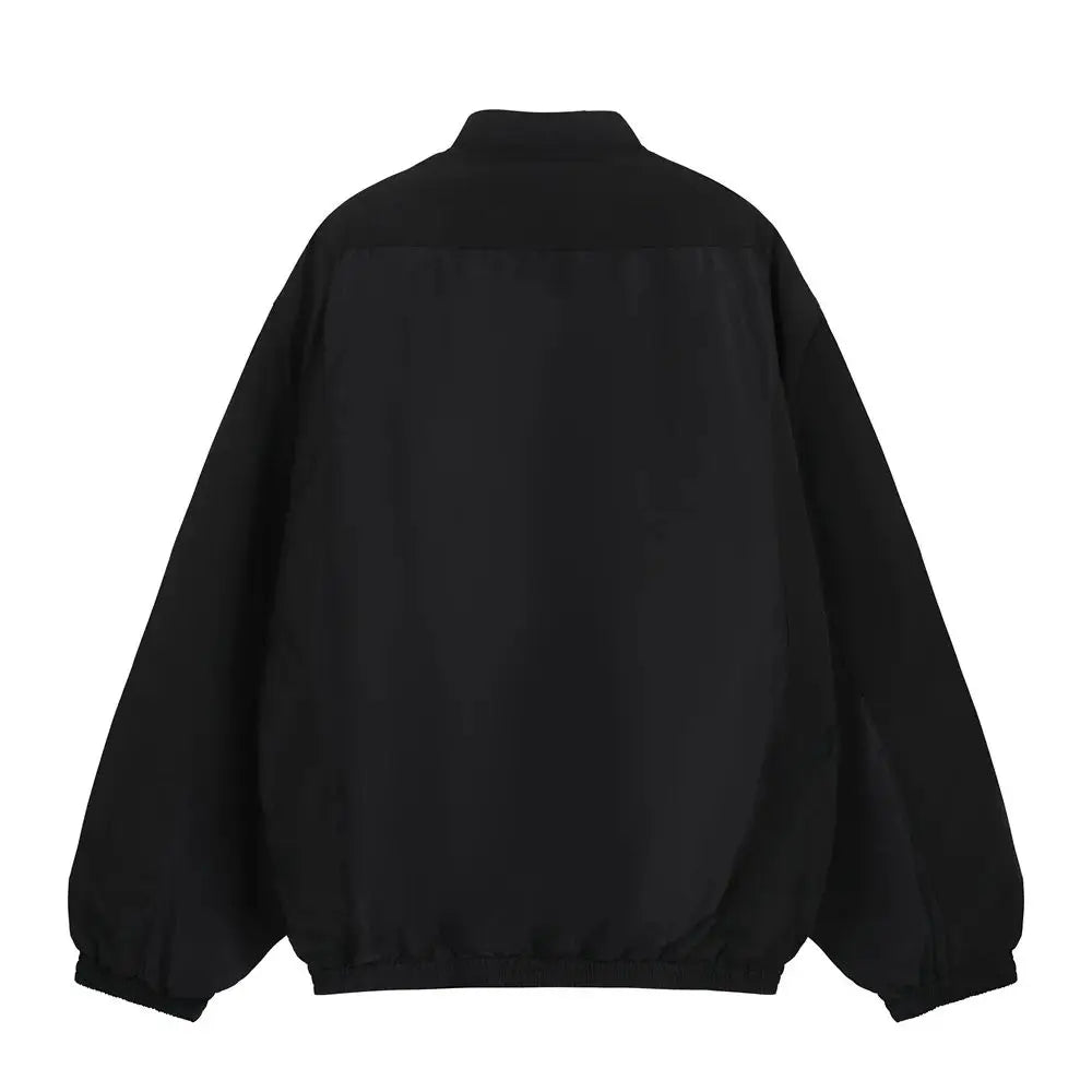Y2K melting smiley featuring undermycar 2024s trendy brand high quality color matching printed shoulder padded cotton coat jacket