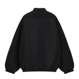 Y2K melting smiley featuring undermycar 2024s trendy brand high quality color matching printed shoulder padded cotton coat jacket