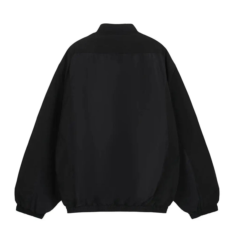 Y2K melting smiley featuring undermycar 2024s trendy brand high quality color matching printed shoulder padded cotton coat jacket