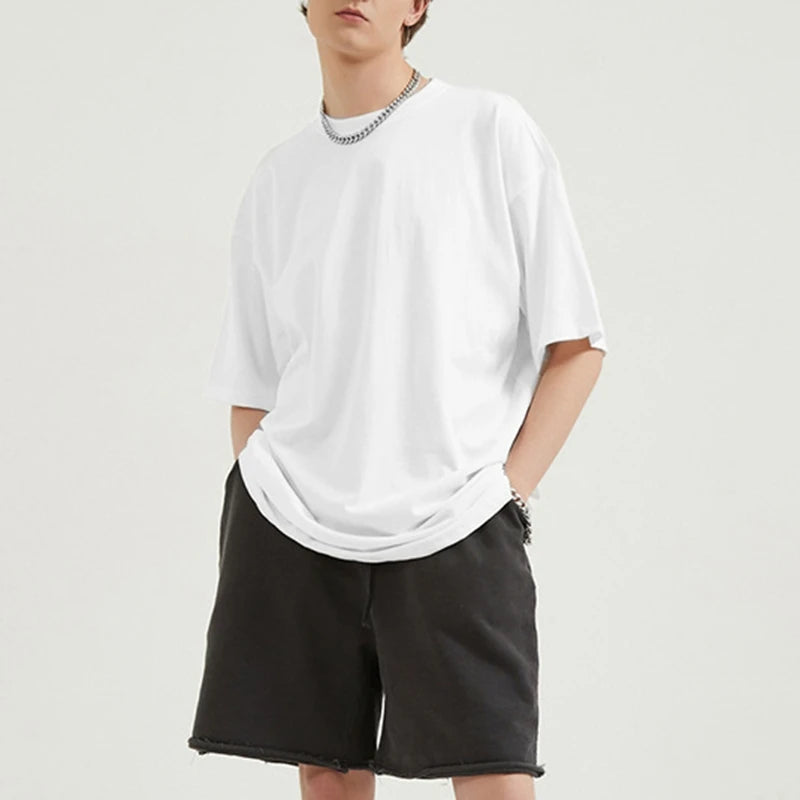Vaporwave Chrome logo – T Shirt Men Cotton Solid Mens Summer Tshirts Oversized Tee S