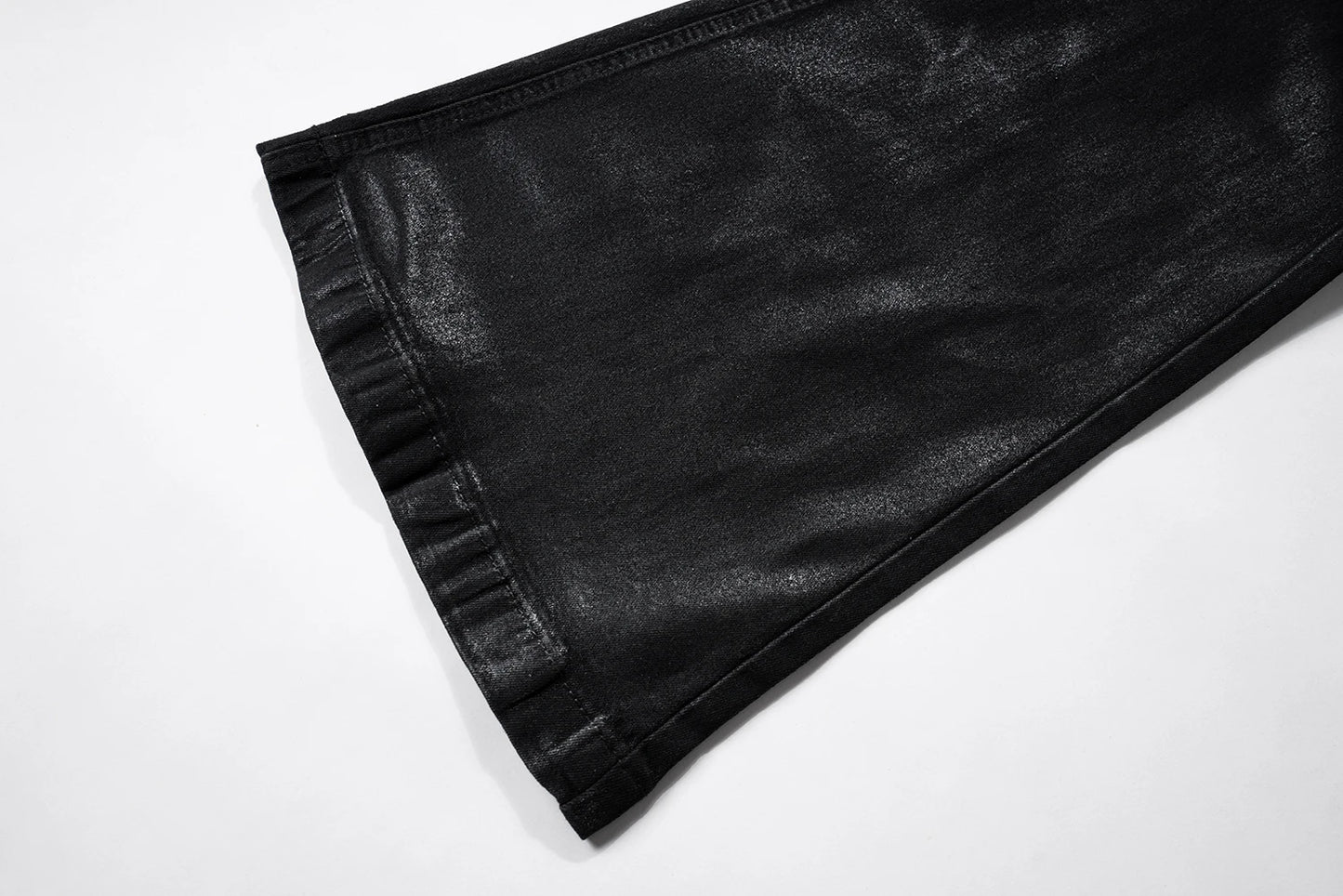 y2k streetwear wax leather strecth jeans for men and women ropa hombre baggy flare pants oversized straight denim trousers 1 unique jeans style 1147