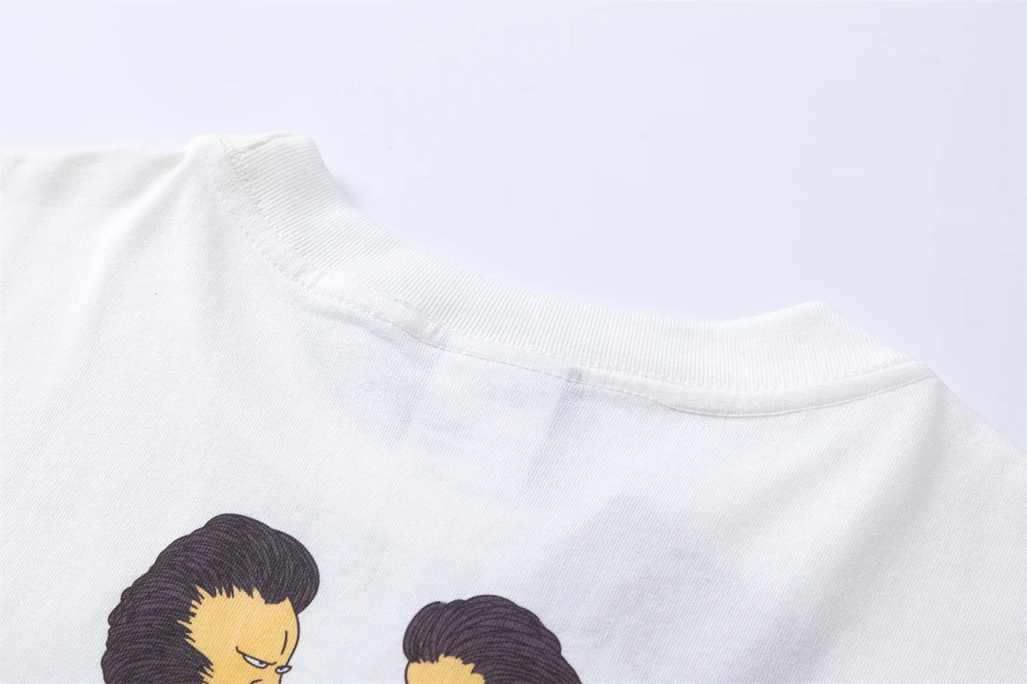 24SS New Vintage Retro Cartoon Printing High-Street Casual Loose T-Shirt Tops
