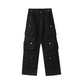 unisex hip hop pants retro cargo pant streetwear multi pockets zipper harajuku joggers new casual loose straight baggy trousers unique joggers style 2083