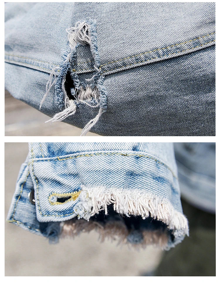 back wing embroidery denim jacket coat mens fashion hip hop harajuku jean coats outerwear casual streetwear jeans baggy jacke - variant style 33f907 for streetwear fashion