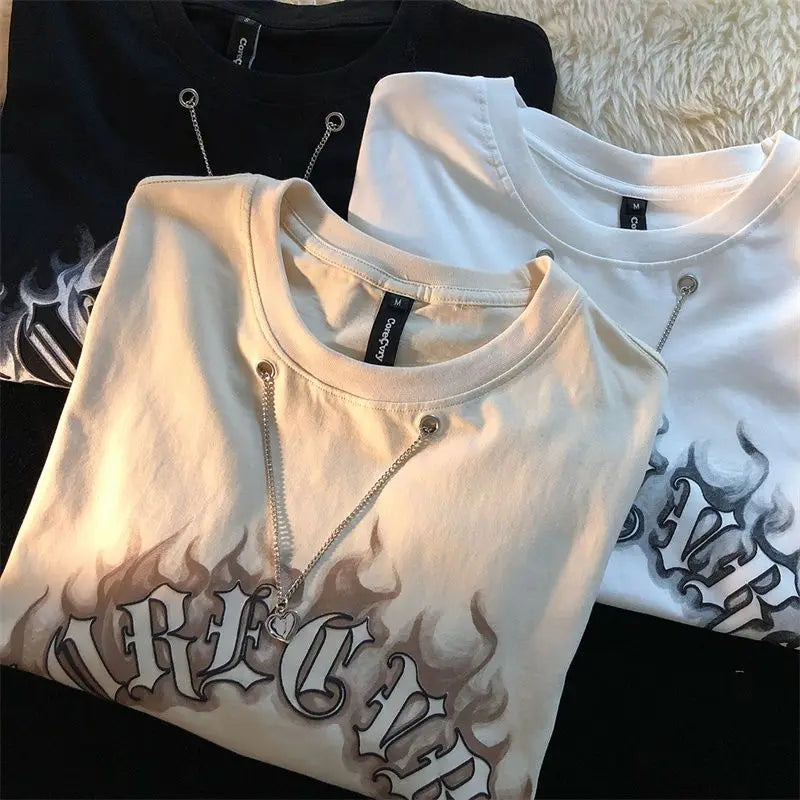 Vaporwave Streetwear – Dark Gothic Letter Creative Graphic T Shirts Men Women – Modern Streetwear for Everyone