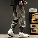 autumn spring men corduroy pants casual jogging sweatpants hip hop fashion streetwear joggers trousers y2k baggy pantalones unique joggers style 3602