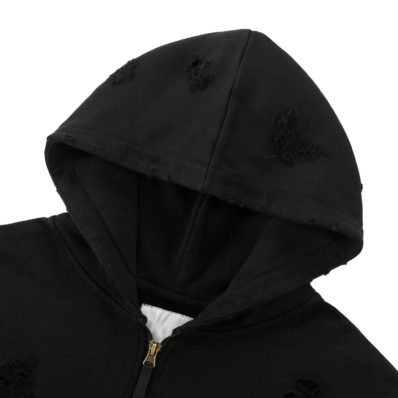 New 2023 Luxury Men Undermycar Wash Old Holes Gentleman Hoodies Hoody
