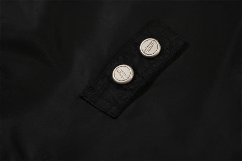 undermycar 2023 new high street fashion brand quality multi pocket flight jacket cotton coat black nan streetwear photo styli - variant style 799666 for streetwear fashion