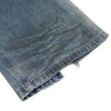 mens baggy jeans blue distressed ripped loose denim pants streetwear oversized hip hop jeans trousers ripped baggy denim