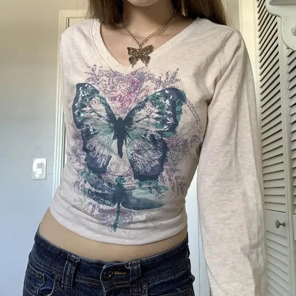 harajuku manga flame tee with sketch overlay and glitchy font