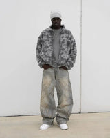 american gothic patchwork raw edge embroidered letter jeans mens street hip hop harajuku high waisted wide leg pants womens unique jeans style 1792