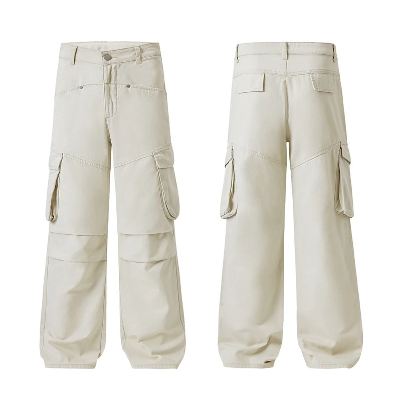 men multi pocket streetwear fashion loose casual plus size cargo pants women pure cotton hip hop y2k pants cityboy trousers combat utility trousers