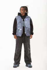 hip hop loose jacket vest unisex casual cotton padded vests mens harajuku streetwear printed sleveless warm reversible coat n - variant style aff455 for streetwear fashion