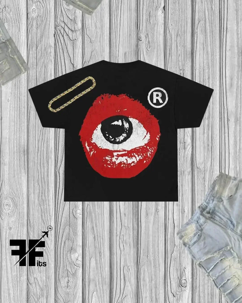 Y2K Manga Panel T-Shirt – Cry Scene Blur with Pastel Drip