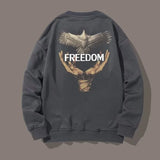 Dove Of Freedom Graphic Printed Men's Crewneck Hoodies Hip Hop Fashion Pullover Sweatshirts Hombre Y2K