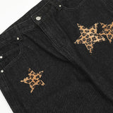 black baggy jeans men star patchwork straight denim pants fashion jeans male streetwear hip hop y2k loose trousers unique jeans style 809