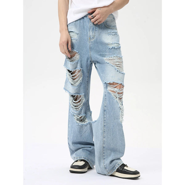 vintage ripped straight jeans blue baggy jeans trousers streetwear luxury loose casual distressed denim pants male y2k hombre urban skinny jeans