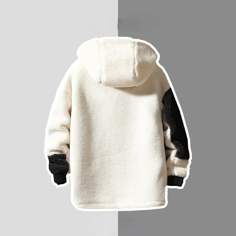 Graffiti fleece minimalist oversized high fashion bomber