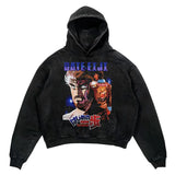 2024 Men Spring Hoodie Retro Japanese Anime Graphic Hoodies Boxer Hip