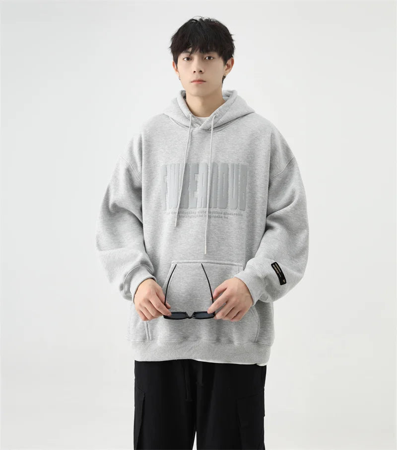 2024 New Letter Foam Printed Hoodies Mens Autumn Oversized Cotton Y2K