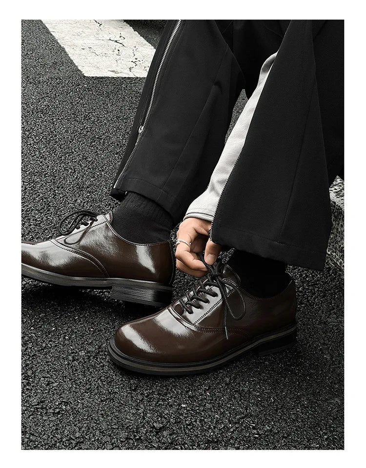 Commute Business Casual Derby Shoes Men Women Streetwear Fashion Hip Hop PU Leather Shoes Couple Shoe
