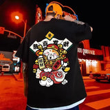 Glitchcore Chrome print – Chinese God Of Wealth Printed T Shirts For Men Creativity