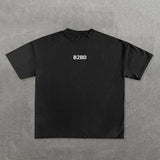 European and American Harajuku Hip-hop Retro Letter Printing Oversized Short-sleeved Tops Men Y2k Summer Street Wear Women