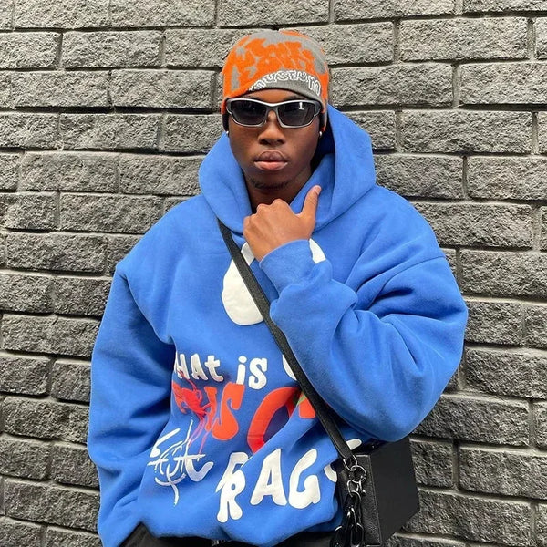 Y2K Women Hoodies Letter Print Harajuku Aesthetic Punk Hip Hop Long Sl