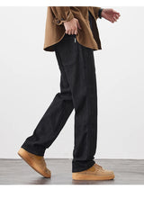 plus size 28 42 micro elastic jeans men classic fashion casual loose straight black denim jeans pant cityboy jeans long trousers unique jeans style 2142