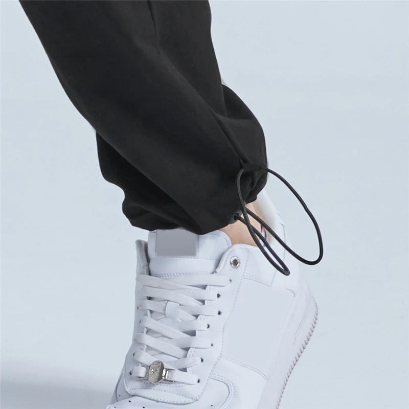 rainbowtouches new mens sports cargo pants loose fittness trousers drawstring hip hop casual fashion harajuku men pants unique cargo style 2988