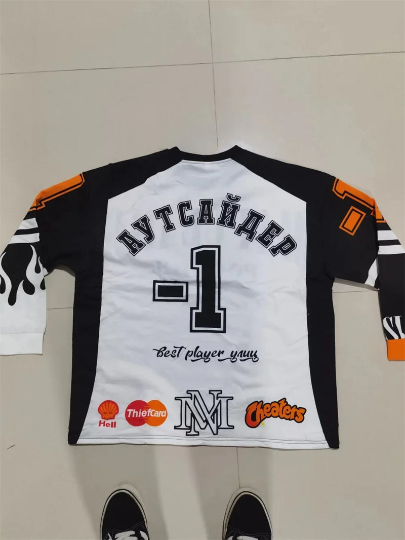 Anime Streetwear top – Y2K Hip Hop Sprots Long Sleeves T Shirts Men Streetwear Casu