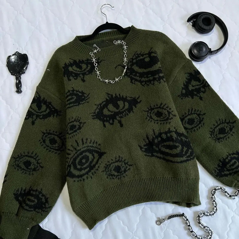 oversized flame knit top, unisex streetwear inspired by 2025 fashion trends, mens fashion layer for modern streetwear collect