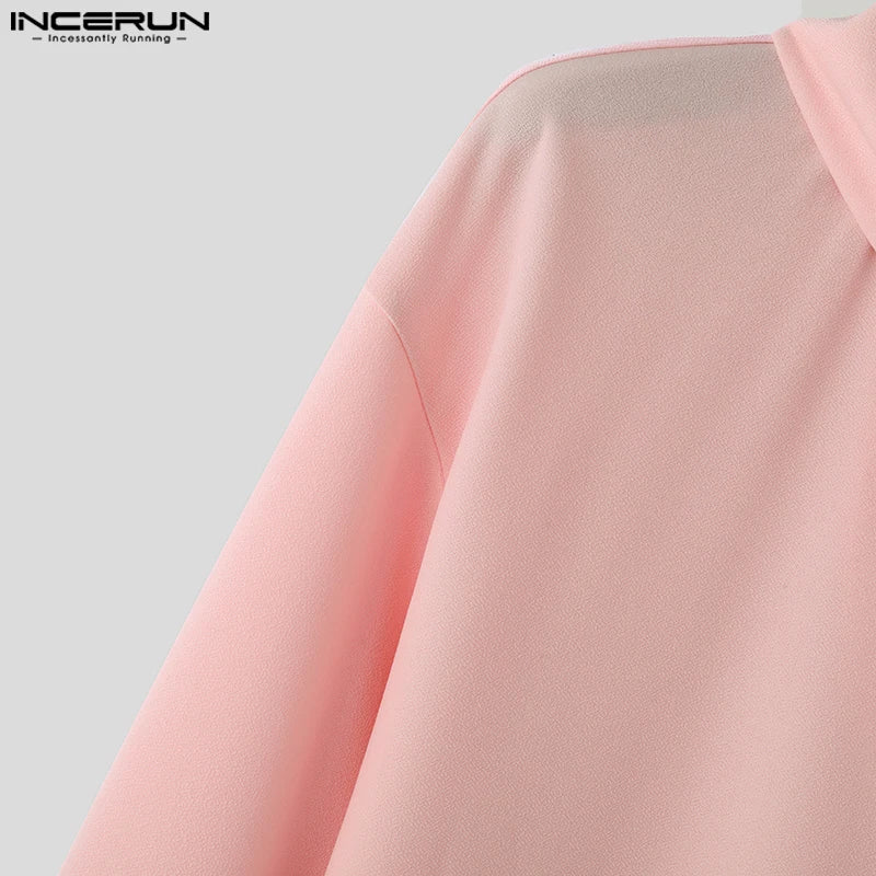 Fashion Casual Style Tops Incerun New Mens Pile Collar Design Hoodies