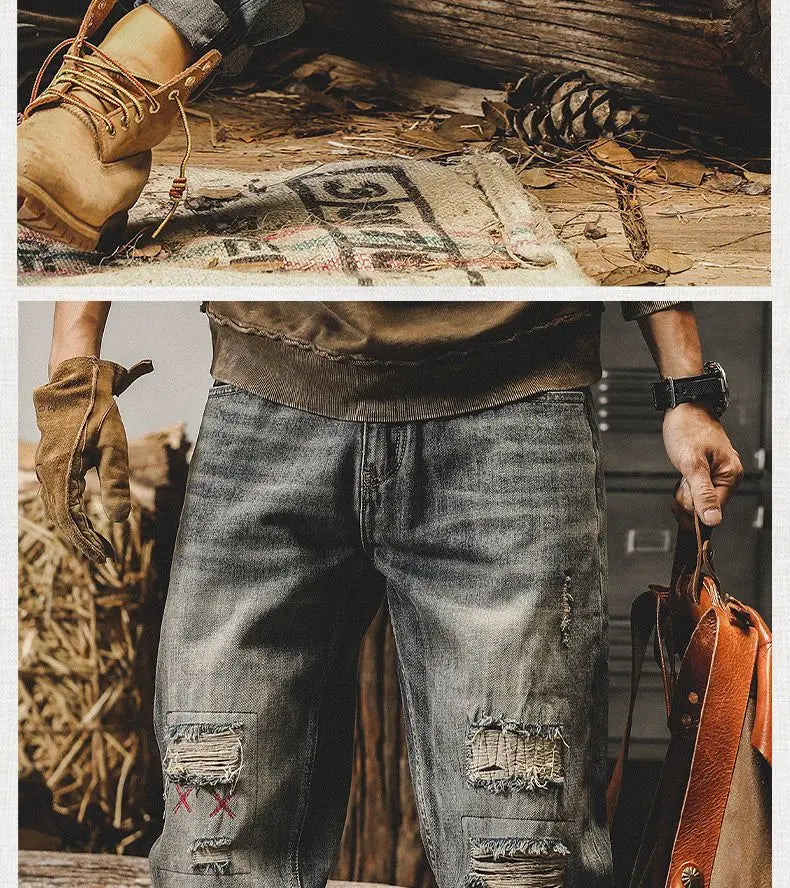american high street personalized hip hop washed straight leg jeans for men and women loose and handsome trendy casual pants y2k unique jeans style 677