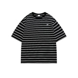 Gothic Vintage print – Summer Striped Short Sleeved New Japanese Casual Cotton Loos