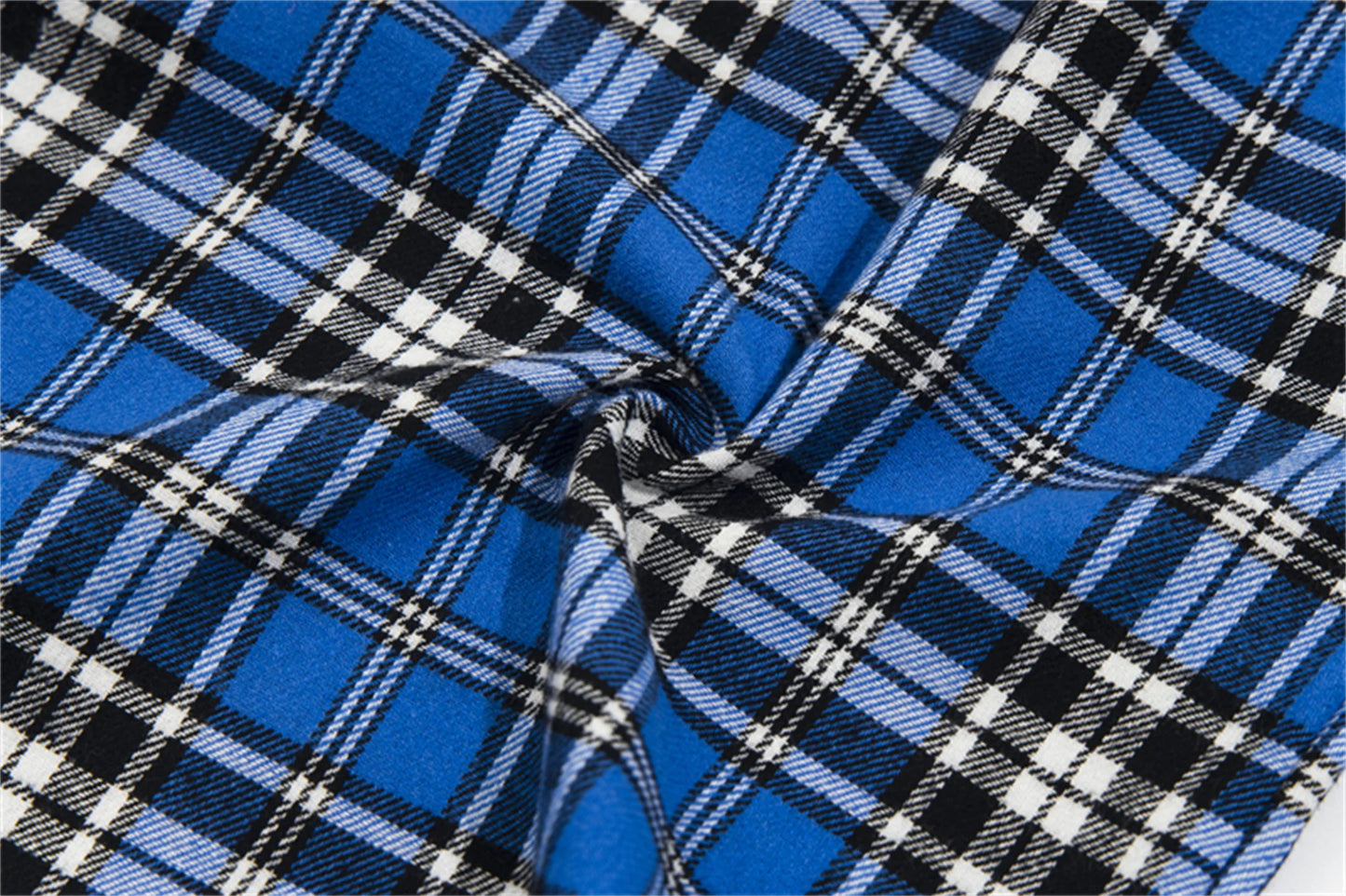 24SS New THUG CLUB Trendy Sword Print High-Street Cotton Vintage Plaid Shirt