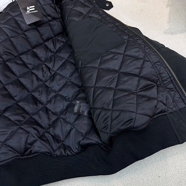 2024AW new cotton dress solid color hooded multi-pocket jacket