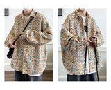 Original New Korean Harajuku Check Jacket Mens Autumn 2024 New Design