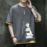 Y2k Aesthetic piece – New Mens Harajuku T Shirt Japan Graphic Hot Sale Cartoon Cas