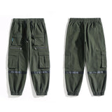 mens side pockets cargo pants elastic waist trousers streetwear hip hop loose fit ankle drawstring military sweatpants joggers unique joggers style 4674