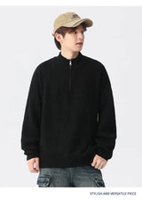 varsity graphic knit, unisex street look, trendy streetwear apparel for men and women