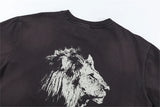 Trapwear Oversized shirt – 2024 Summer Vintage Fashion Charcoal Black Split Print Sheep