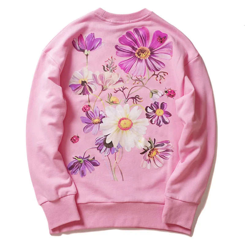 New Luxury 2022 Deer Back Flower Garden Pullover Hoodies Hoody Hooded
