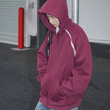 Heavy Weight American Hoodie Mens Spring Autumn 2024 Color Blocking Lo