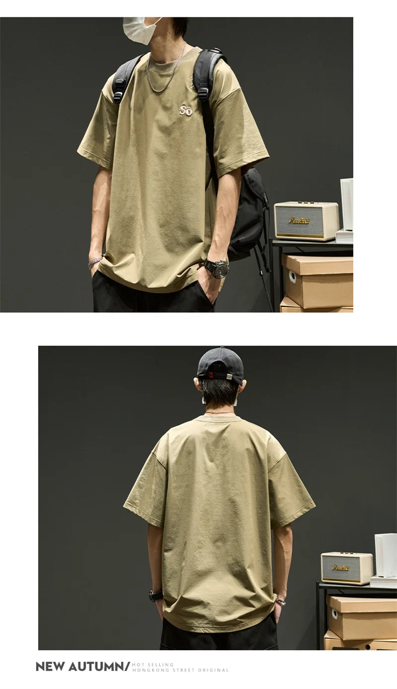 Trapwear Crying character – Summer Mens Embroidered Short Sleeve T Shirts 2024 New Oversized