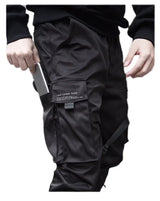 men side pocket cargo harem pants elastic waist trouser streetwear hip hop loose fit ankle drawstring military sweatpant jogger urban active pants