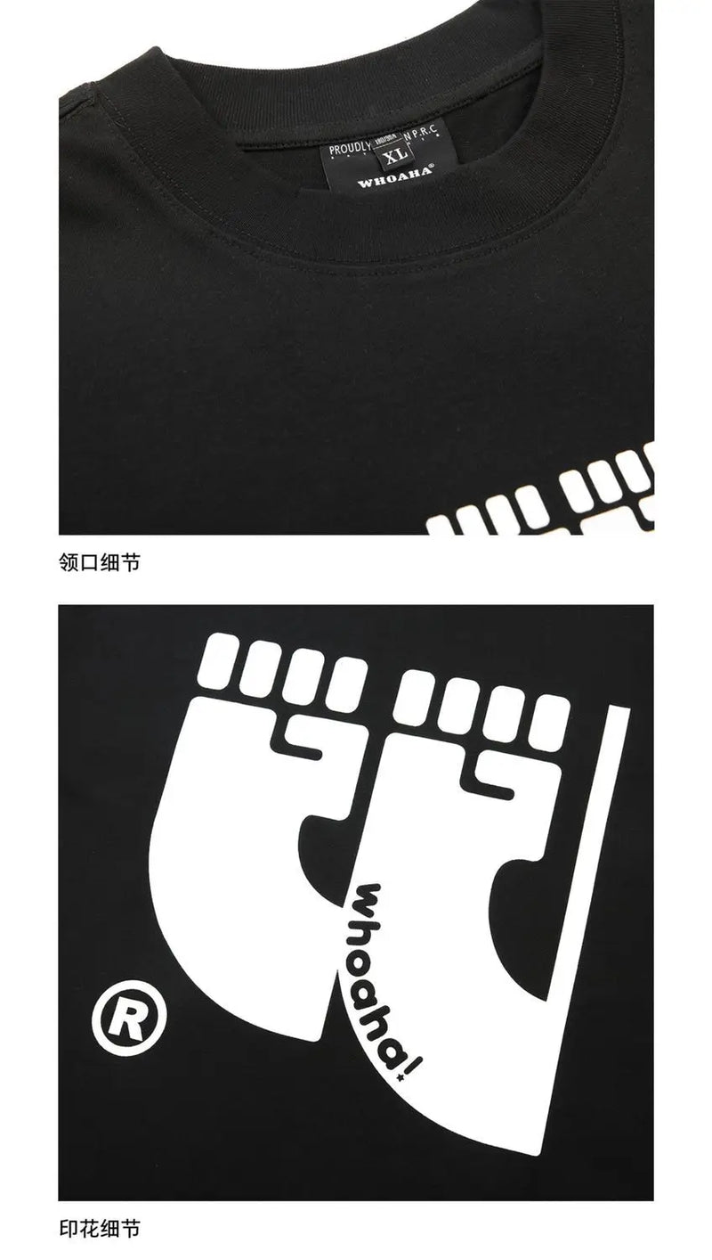 Vaporwave Chrome logo – Korean Style Fist Y2K Trendy Brand Personalized Creative Pri