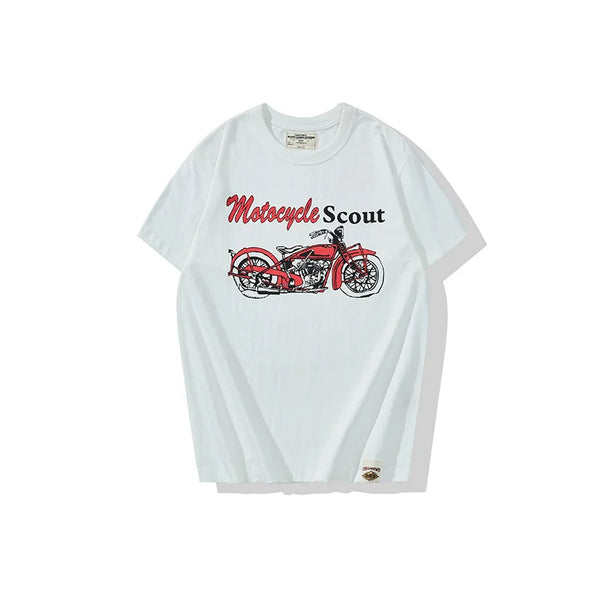 Harajuku Broken heart – Summer Short Sleeved Mens New Casual Motorcycle Printed T Sh